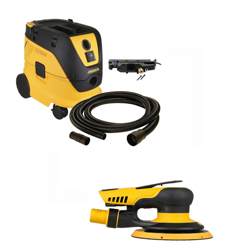 MIRKA PROS 650CV 150M DA AIR SANDER & 1230 LPC DUST EXTRACTOR & HOSE
