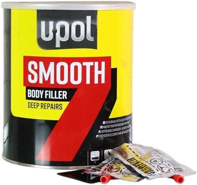 U-POL Smooth 7 Car Body Filler 3.0L Litre Easy Sand Deep Dent Repair