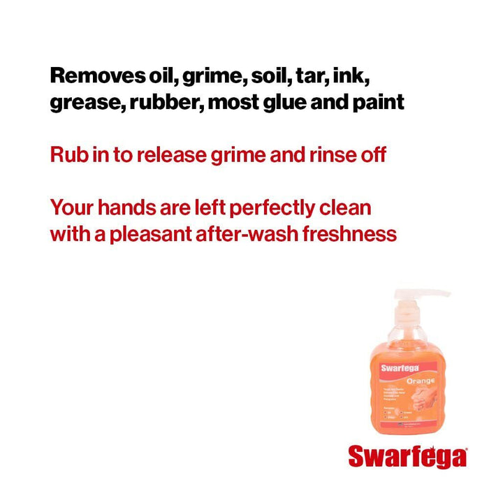 Swarfega 450ML Orange Hand Wash Solvent-Free Heavy Duty Hand Cleaner SOR400MP