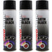 3 X Promatic Satin Black Spray Paint Professional Aerosol Trade Lacquer 500ml