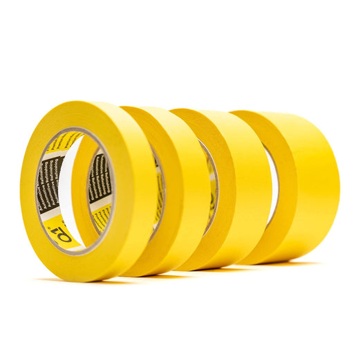 Q1 Painters Yellow Masking Tape Bundle 4 x 50 Metre Rolls 18mm 24m...