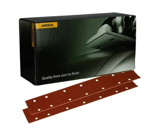 Mirka Coarse Cut 70x420mm P40 Strips - Box (50) Hook & Loop Grip - 14 Hole