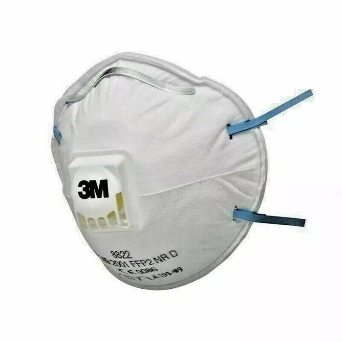 3M 8822 Valved Dust Mask Respirator FFP2 NR D P2V Cool Flow Comfort Box of 10
