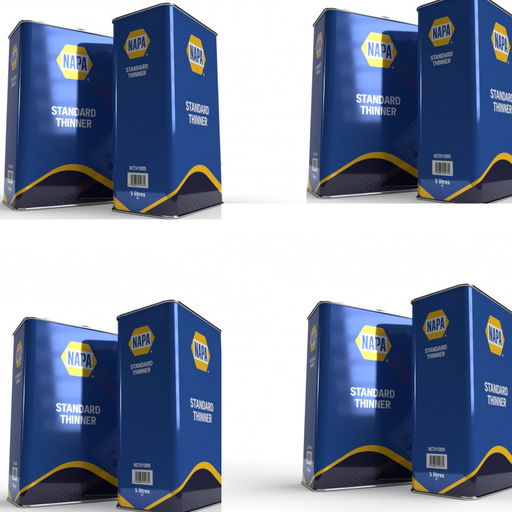 4 x NAPA Consumables Standard Thinner 5L in Metal Tin Clear Primer Lacquer