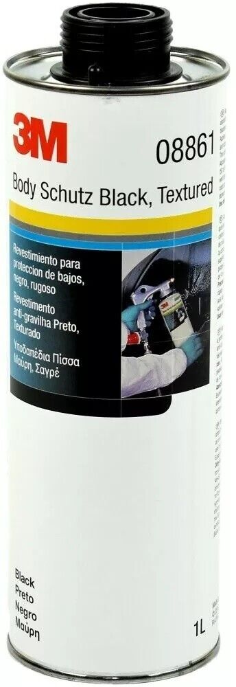 3M Body Schutz Coating, Underbody Coating, Textured, Black, 1 L, 08861
