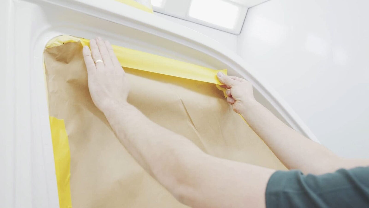 Q1 Painters Yellow Masking Tape Bundle 4 x 50 Metre Rolls 18mm 24m...