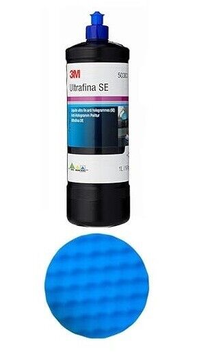 3M 50383 Perfect It Ultrafina SE Blue BUNDLE Polishing Compound 1KG 2 Pads 50388