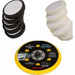 5 X Fast-mover Soft Black & White HookNLoop Pad 150mm x 30mm,  & Backing Pad
