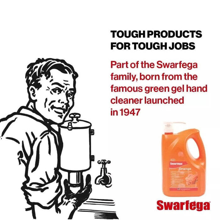 Swarfega Orange Wash & Disposable Nitrile Gloves Powder Free Blue Size M PK 100