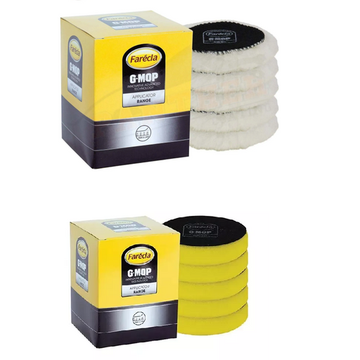FARECLA GML301  3-INCH White HOOKNLOOP Yellow Compounding Foam PAD-BOX OF 5