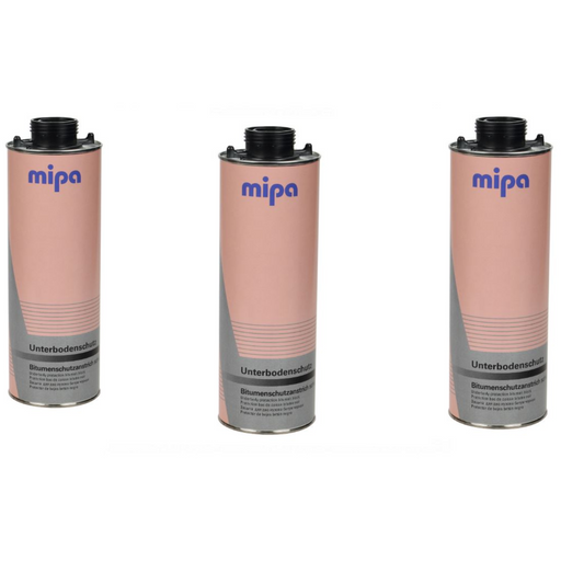 3 X MIPA Black Underbody Schutz  Protection Spray Seal - 1L