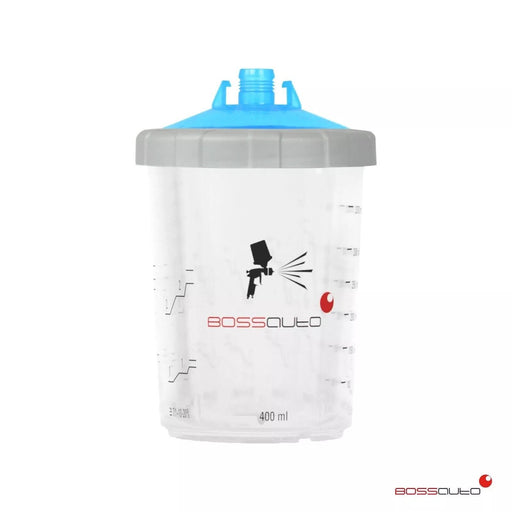 Boss Auto Paint cup system 400ml 125 microns set of 50 PPS