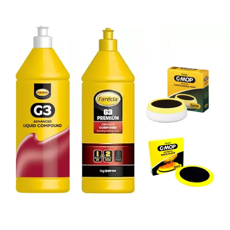 Farecla G-MOP Advanced & G3 Liquid, Compounding Head Mop & Back Plate