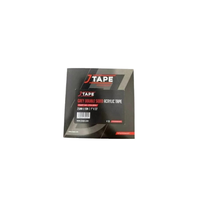 J TAPE Double Sided Acrylic Tape 25mm X 10m Grey