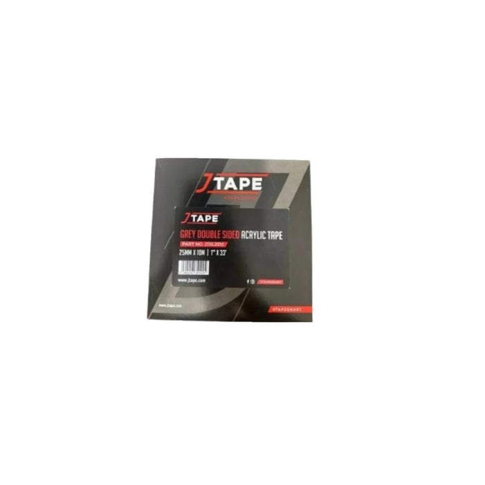 J TAPE Double Sided Acrylic Tape 25mm X 10m Grey