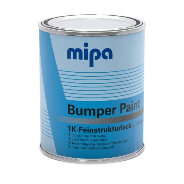MIPA 1K Dark Grey Bumper Paint  Textured Coating Fast Drying 1L
