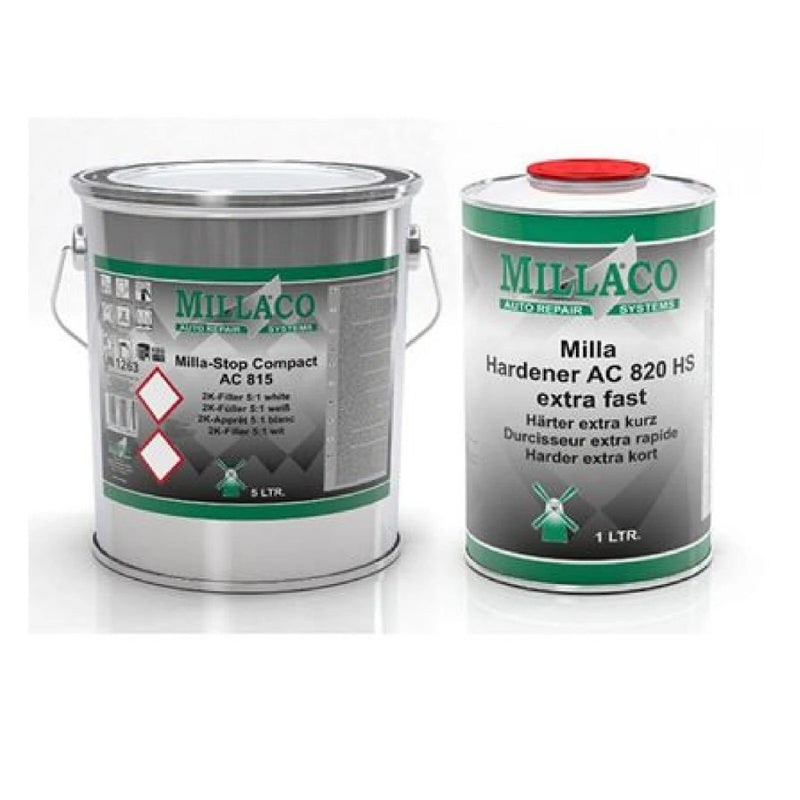 Millaco AC 815 Stop Compact White Kit With AC820 Extra Fast Hardener - White 5:1