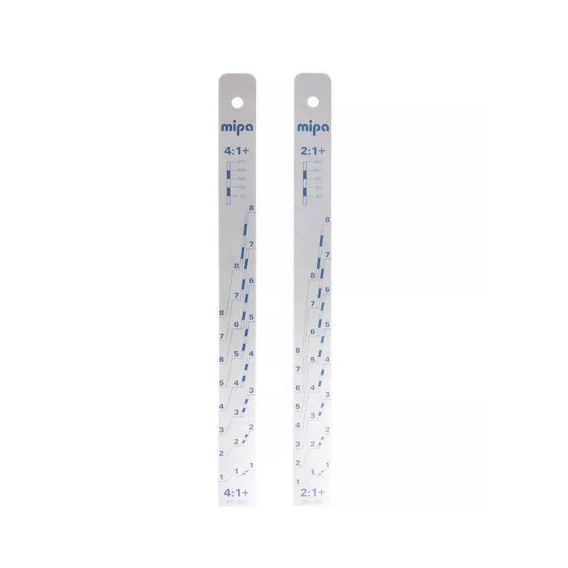 MIPA Double-Sided Aluminium Paint Mixing Sticks / Measuring Stick 2:1 /4:1 Ratio