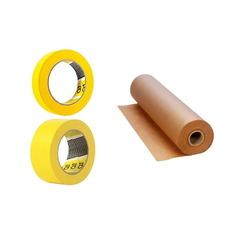 Q1  24mm and  36mm masking tape generic MASKING PAPER BROWN 18'' 160m