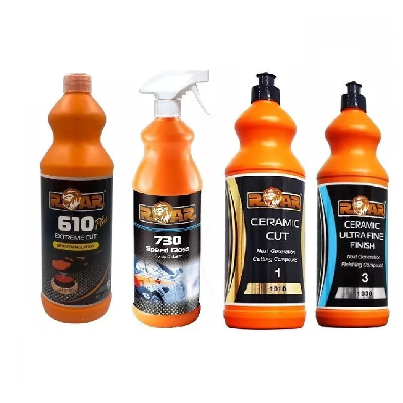 ROAR Ceramic Cut 1010, Ultra Fine 1030, Speed Gloss 730, Extreme Cut 610