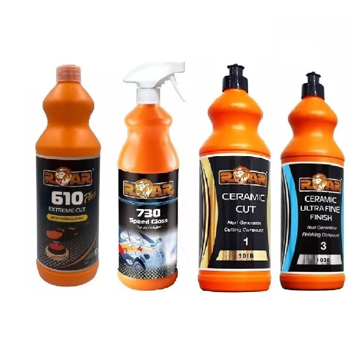 ROAR Ceramic Cut 1010, Ultra Fine 1030, Speed Gloss 730, Extreme Cut 610