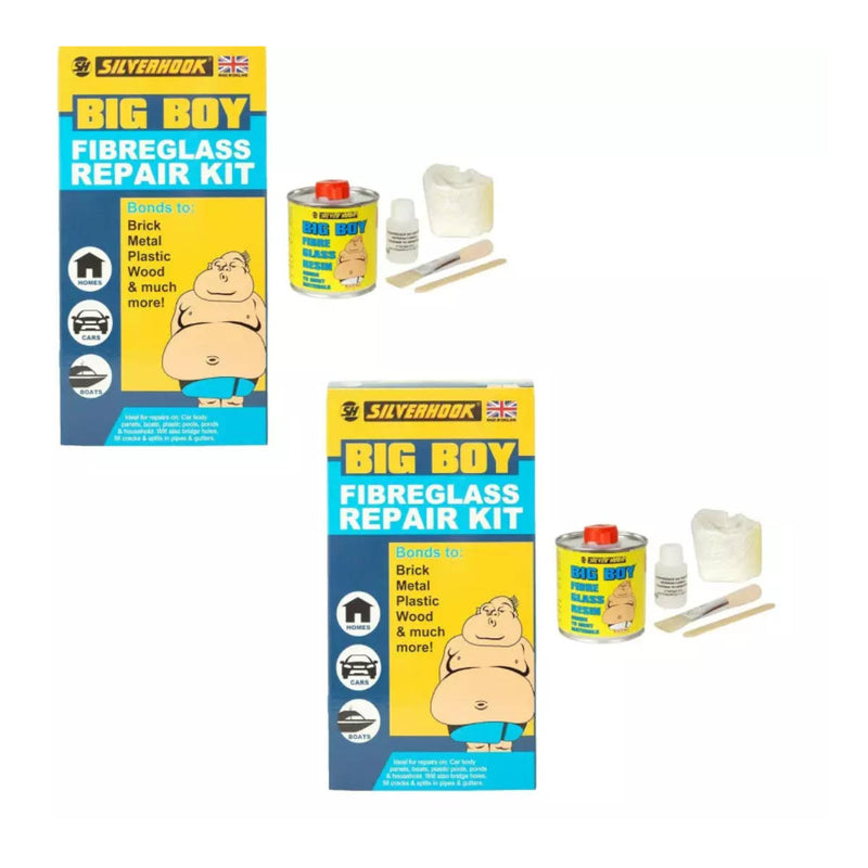 2x Big Boy Fibre Glass Resin Repair Kit All in One Bonding
