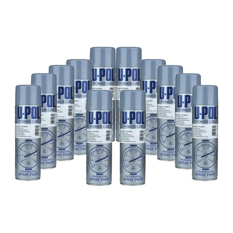 U-Pol Power Can Grey Primer Aerosol 500ml PCEP/AL PACK 12