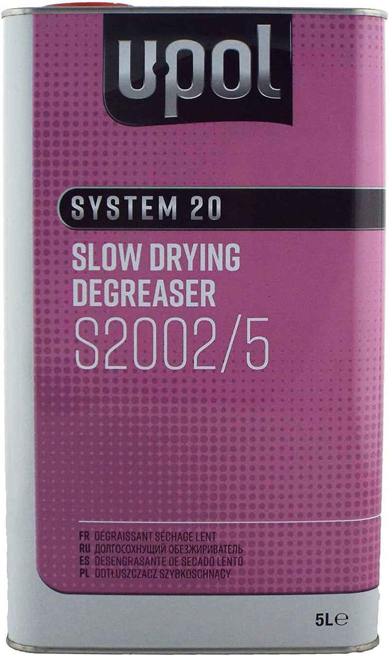 U-POL System 20 Slow Panel Wipe Degreaser 5L – Automotive Surface Cleaner for Paint Prep (S2002/5)