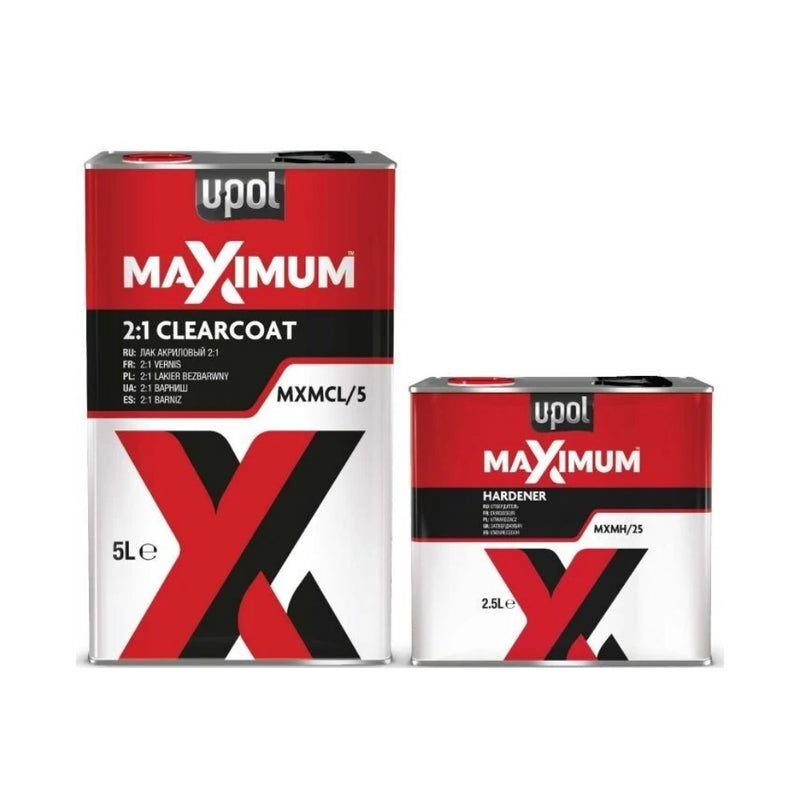 UPOL MAXIMUM HS 2K CLEARCOAT LACQUER KIT with HARDENER 7.5L