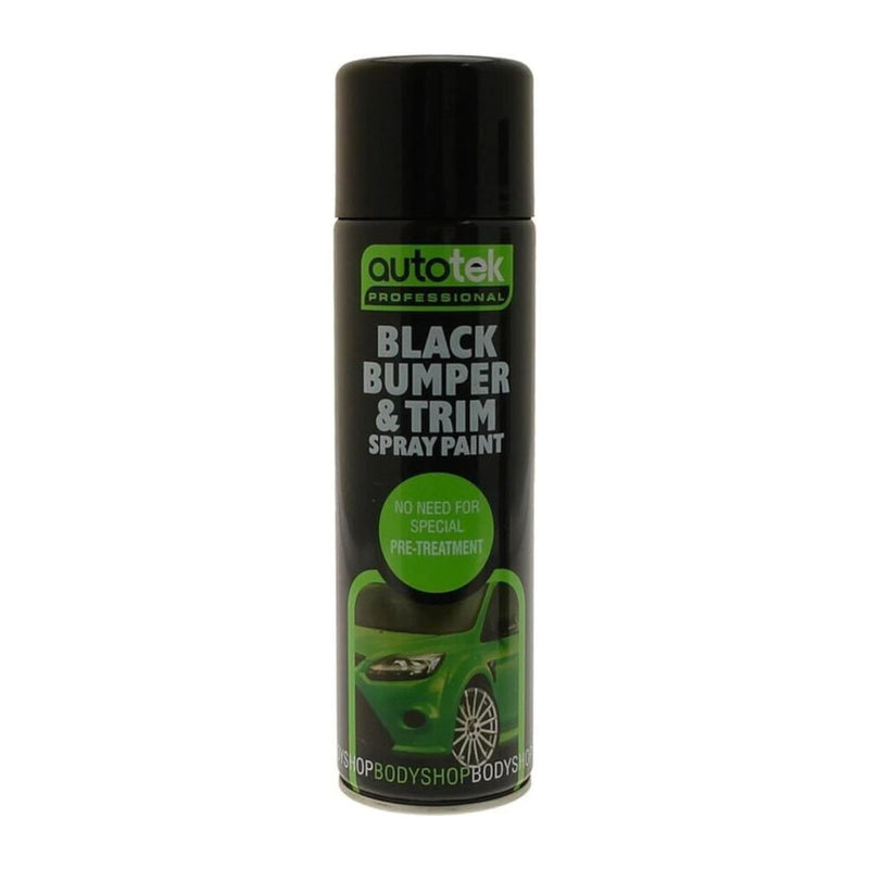 Autotek Black Bumper & Trim Aerosol Spray Paint 500mL