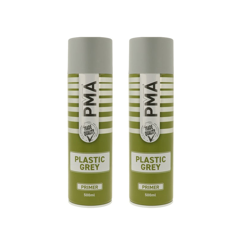 2 X PMA Professional Grey Plastic Primer 500ml