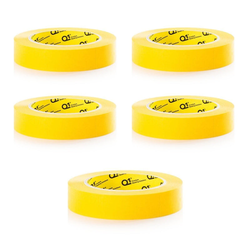 5 x Q1 PREMIUM AUTOMOTIVE MASKING TAPE - 24mm x 50m